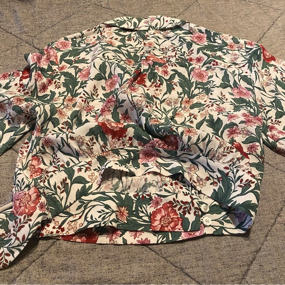 Frank & Oak Botanical Print Wrap Top - Picture 8 of 10